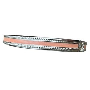 The Loft Bracelet, Simply Silver Tone and Pink, 7”, C Clasp Open & Close
